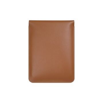 Vỏ nâu bảo vệ túi laptop tay với dây đeo từ tính